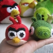Angry birds / na kl��e, na batoh... na hran�... dle vlastn�ho n�vodu... / 100% bavlna, v�pl� dut� vl�kno, na korunce kr�le kovov� zlat� nitka