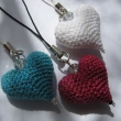 mini mobiln s kovovma nitma / tyrkys se zelenou kovovou nit, fuchsie s rudou kovovou nit a bl s duhovovu kovovou nit / bavlna, kovov nit, dut vlkno, korlky a komponenty