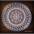 hkovan mandala (deka) nataen do kovovho kruhu / 100% bavlna snhov bl barvy