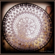 miluji jak prosvt vzorek ♥ hkovan mandala (deka) nataen do kovovho kruhu / 100% bavlna snhov bl barvy