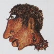 bubenk deovho kmene / akvarel.pastelka, tu - miniatura
