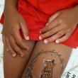 Nanesena henna pasta / p�edkresleno b�lou tu�kou